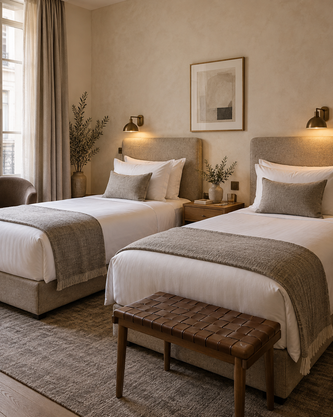 Visuel de chambre twin d’ambiance non contractuel